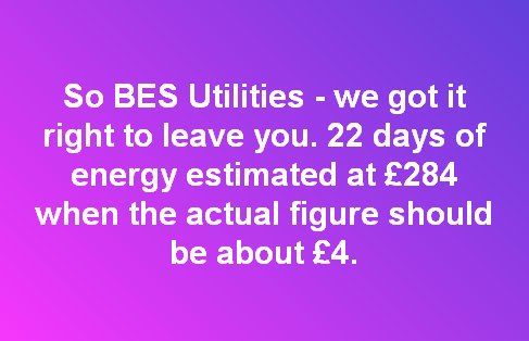StepForward2day's tweet image. the reason to stay well clear of BES Electricity - good thing there is no direct debit in place @BBCWatchdog #ScamAlert