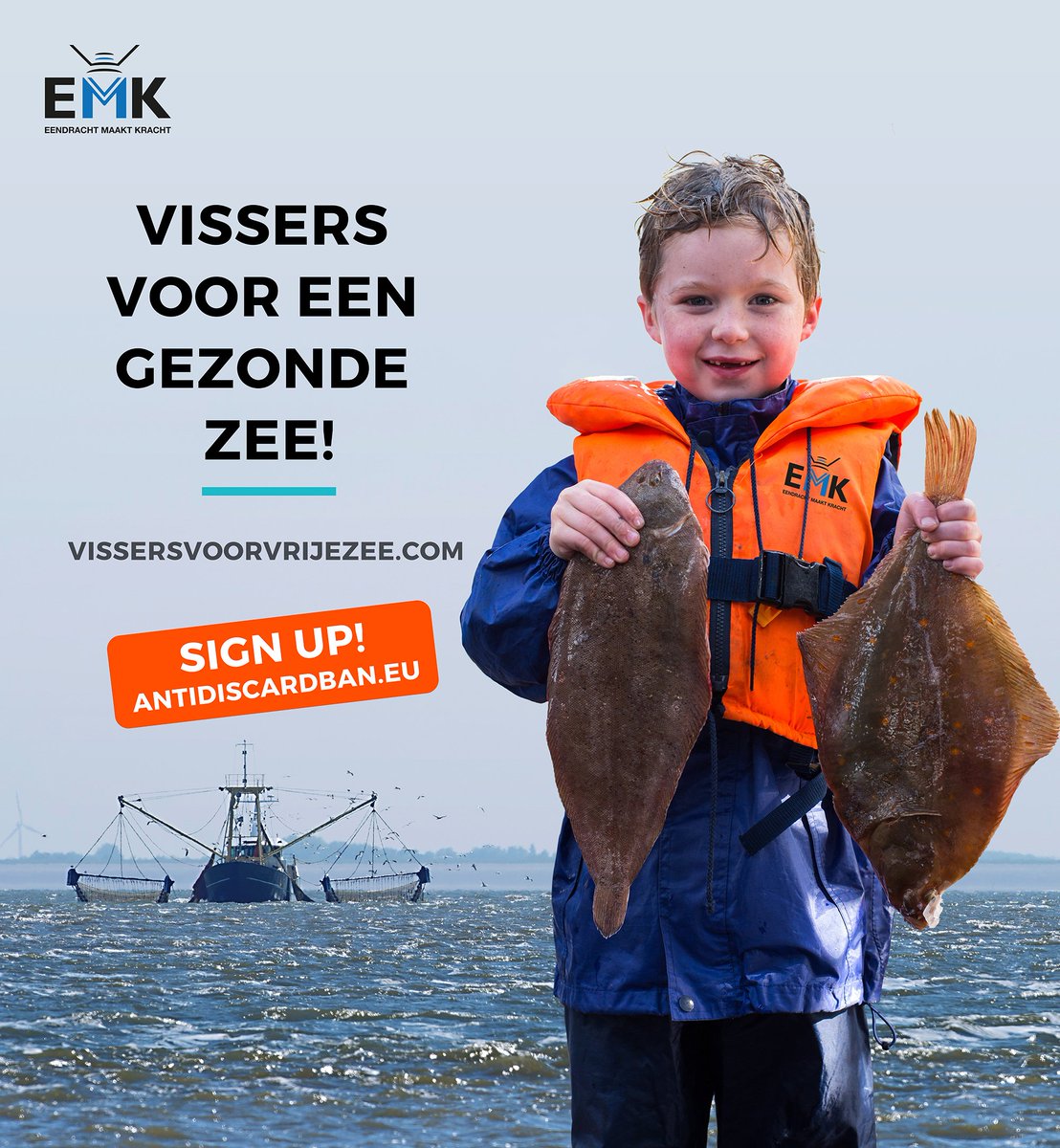 EMKvissers's tweet photo. Teken onze petitie tegen de #aanlandplicht op https://t.co/CVrGnDvVSl Babyvisjes horen levend terug in zee. #Discardban weg er mee! https://t.co/Z3aPOWssA9