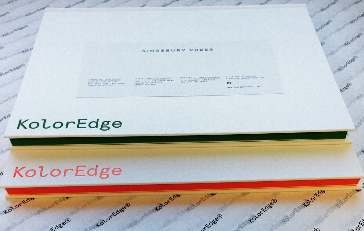 Another set of #KolorEdge samples leaving us this morning. Many foils and any Pantone, only at #KingsburyPress. #TheArtOfPrint
