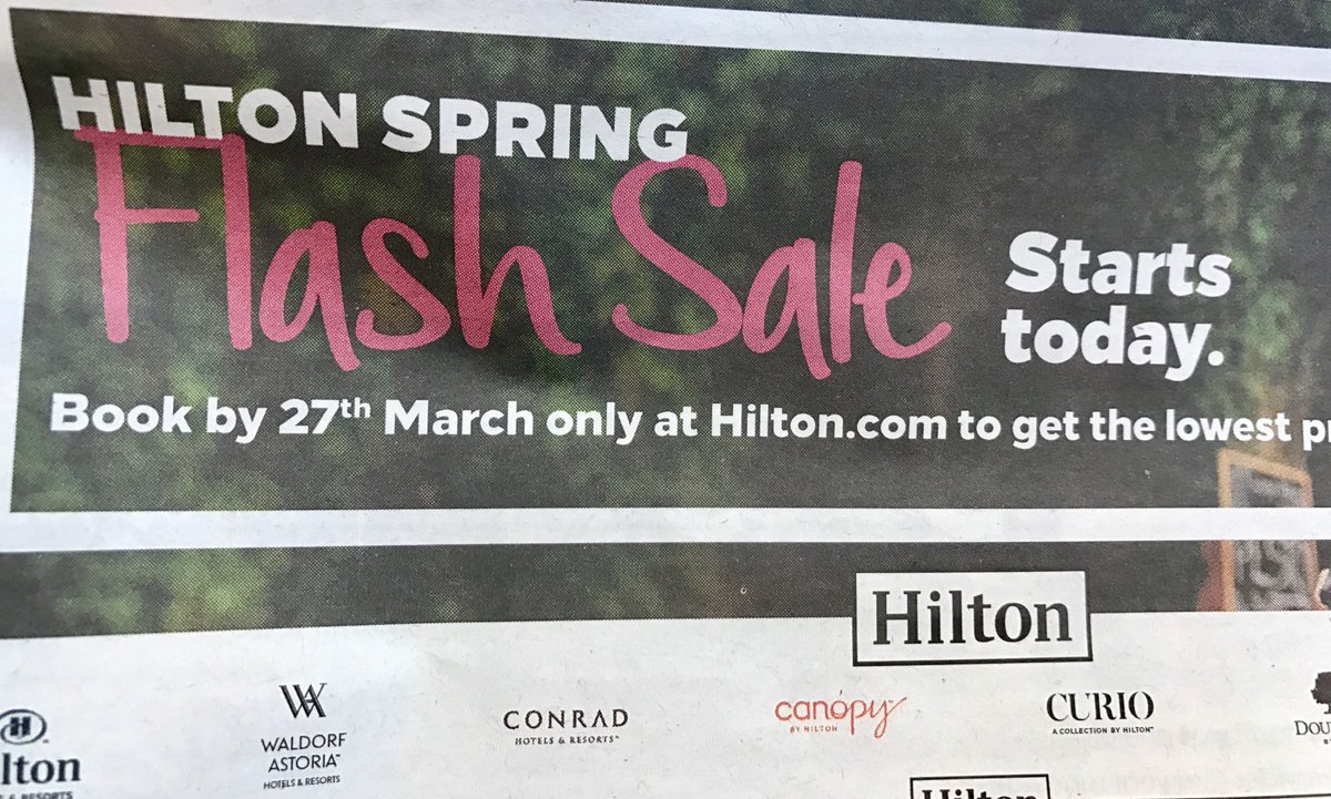 neilstanhope's tweet photo. Latest promotion by @HiltonHotels looks interesting #readthatback #mightjustwork #hashsale 👀😆 https://t.co/W3nmw7xLKE
