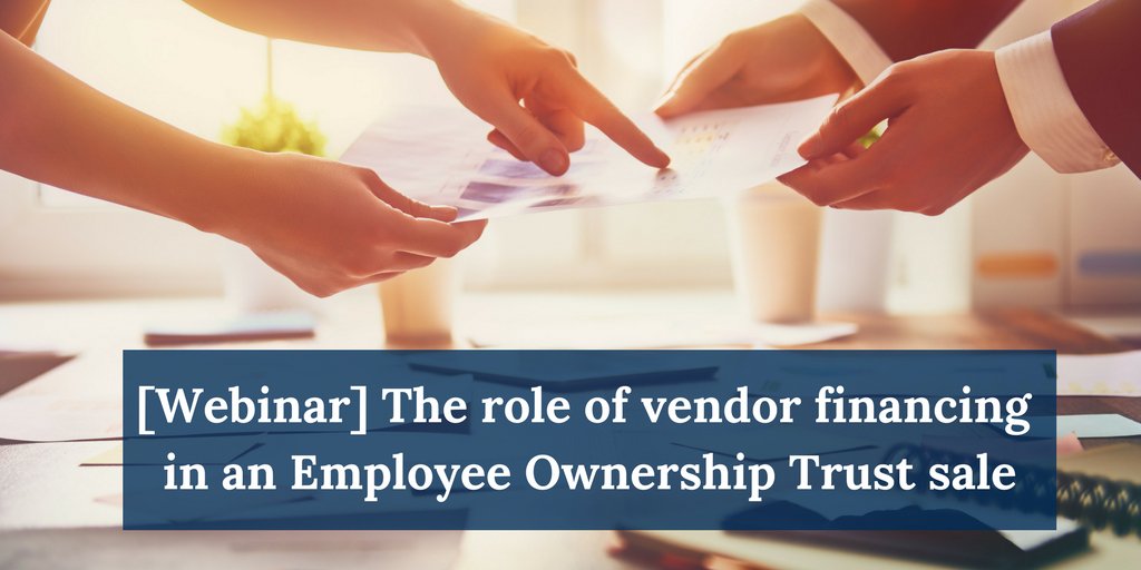 RM2CorpFin's tweet photo. [Webinar]: Join us tomorrow at 11:00am - 11:45am to understand more about vendor financing in #employeeownership https://t.co/Mx69s5prhV https://t.co/S6TWNL3koe