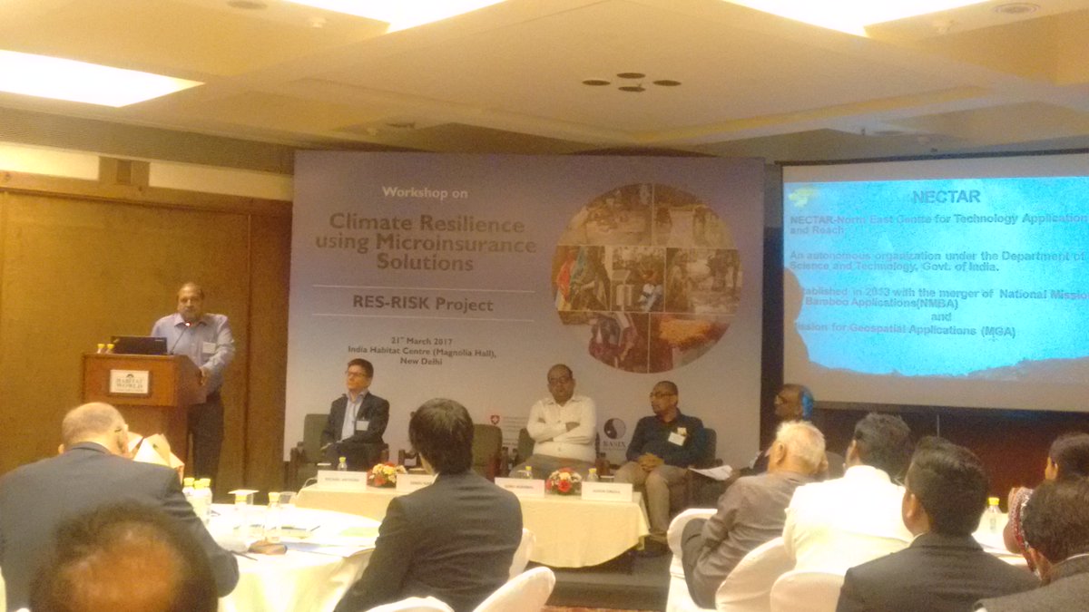 MicroInsuranceA's tweet photo. Sanjeev Nair IAS, Director General @nectar_official speaking on technology as a key for crop risk management including Insurance https://t.co/tIM6Cj0fJo