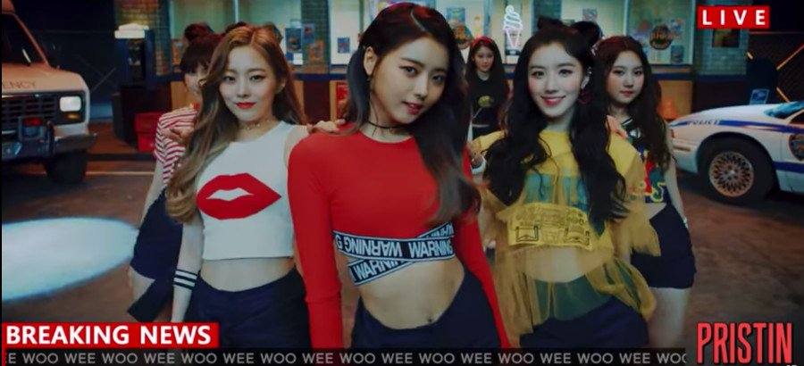 soompi's tweet photo. WATCH: SEVENTEEN Sister Group #PRISTIN Makes Long-Awaited Debut With “WEE WOO”
https://t.co/v92j6E4ncj https://t.co/DPVx5MnHE3