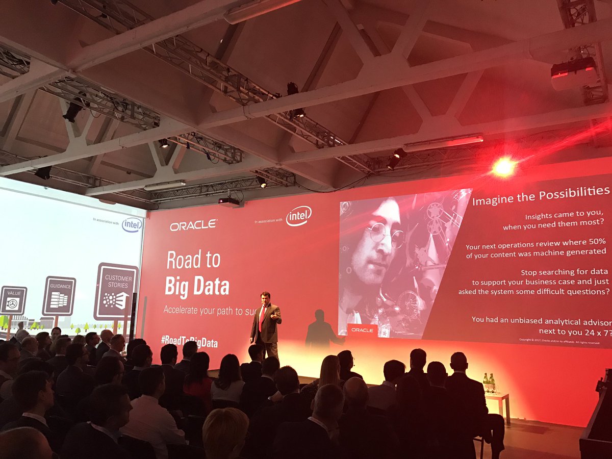 OracleItalia's tweet image. &quot;Imagine&quot; le infinite potenzialità abilitate dalla tecnologia @richardmclayton | Oracle #roadtobigdata