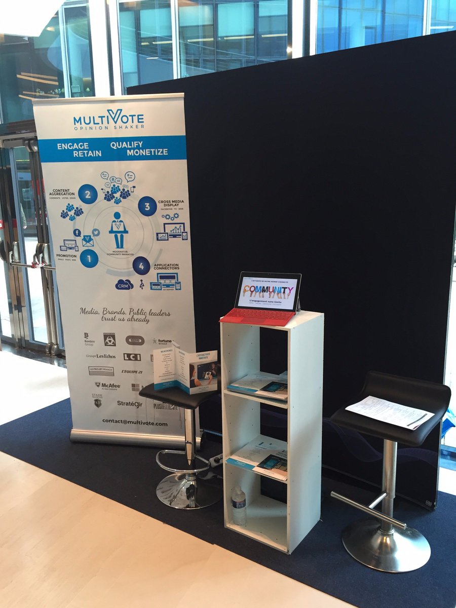 Multivote's tweet photo. On est en place au @M4Bparis ! Venez nous rencontrer sur le campus de @microsoftfrance :)
#M4B #marketing #business #digital #multivote https://t.co/oQ6Iwtuo80