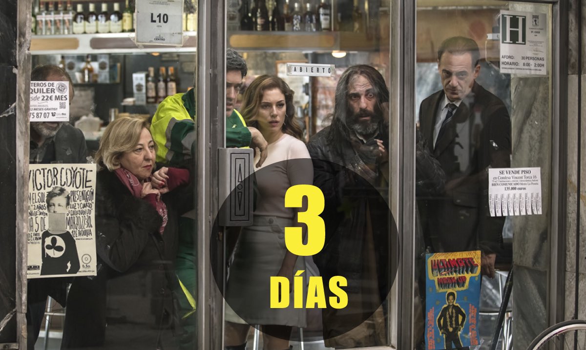 Así es! 3 días quedan para que no vuelvas a tener tranquilidad al tomarte un café en #elbarlapelicula