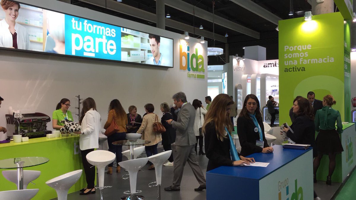 GrupoBidafarma's tweet photo. Ya tenemos nuestros primeros visitantes. Te esperamos en el stand D103 #SoyGrupoBidaFarma #infarma17 https://t.co/Phv1GwBDQx