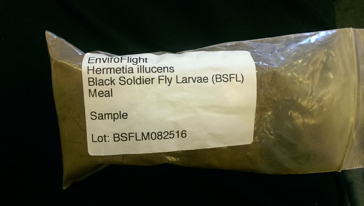 AftonHalloran's tweet photo. Some of the products that @enviroflight is producing in Ohio #blacksoldierfly #larvae #animalfeed #Axelborg #industry https://t.co/twGZvsovMR