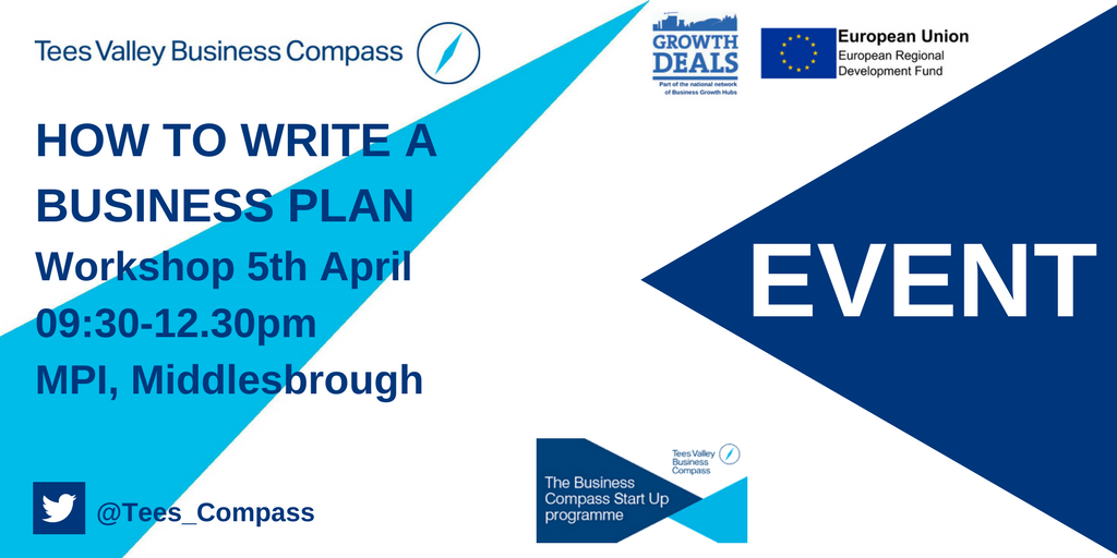#TeesValley biz looking for help to write a winning biz plan. Great workshop here 5/4 <a href="/MPI_UK/">Materials Processing Institute</a> Book your place here teesbusinesscompass.co.uk/events/worksho…