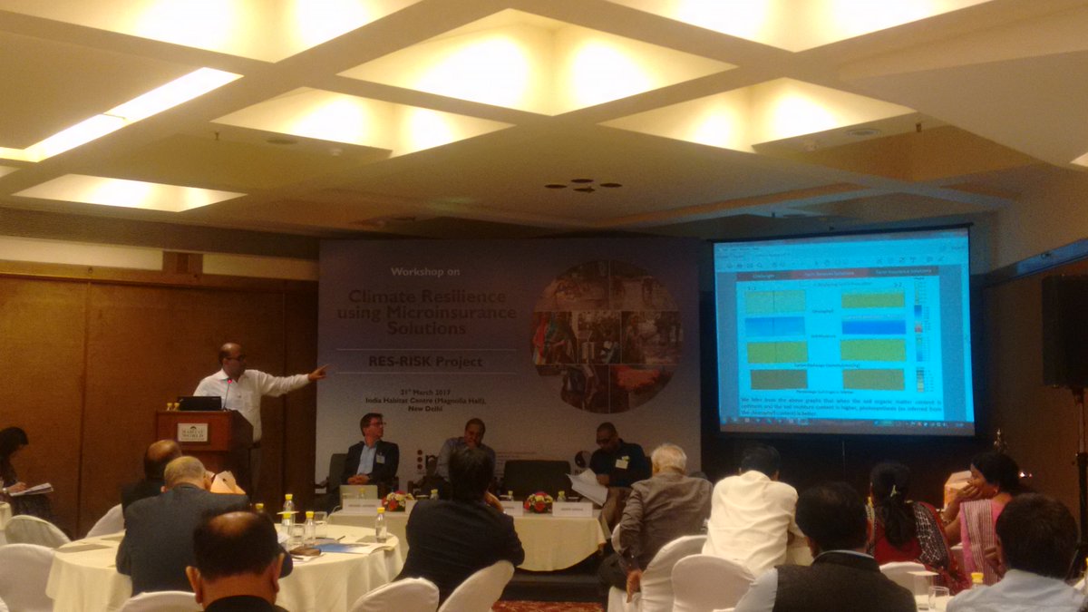 MicroInsuranceA's tweet photo. Sonu Agarwal founder MD @WeatherRiskLtd speaking on farm level insurance and allied services #climatechange https://t.co/7uw0B7tJKe