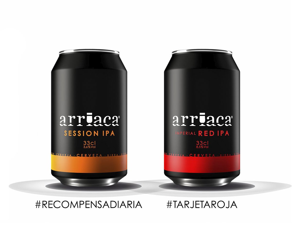 CervezasArriaca's tweet photo. 📢 Nuevas #Arriaca Session IPA e Imperial Red IPA. Exclusivamente en lata. https://t.co/uZHYPXWojI #YesWeCANs https://t.co/wVduD1vYFh