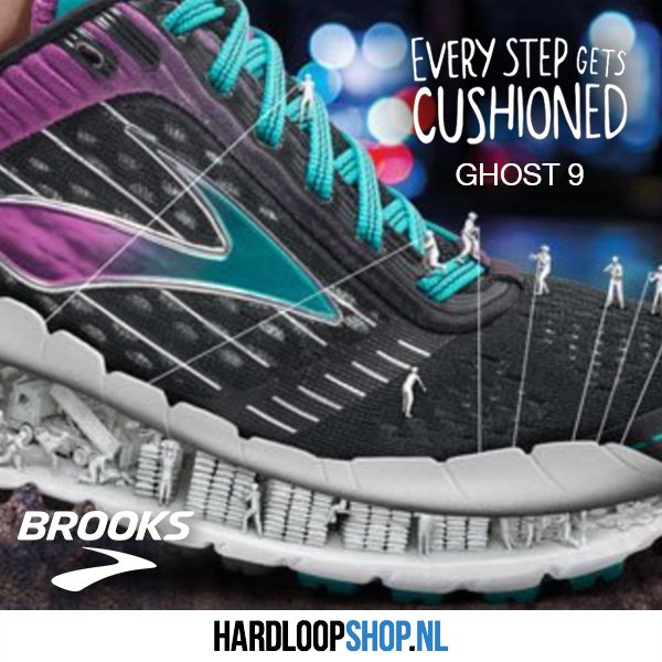 Hardloopshop's tweet image. De Brooks Ghost 9 is een neutrale hardloopschoen met de juiste balans en demping! Alleen vandaag 25% korting bit.ly/BrooksGhost9