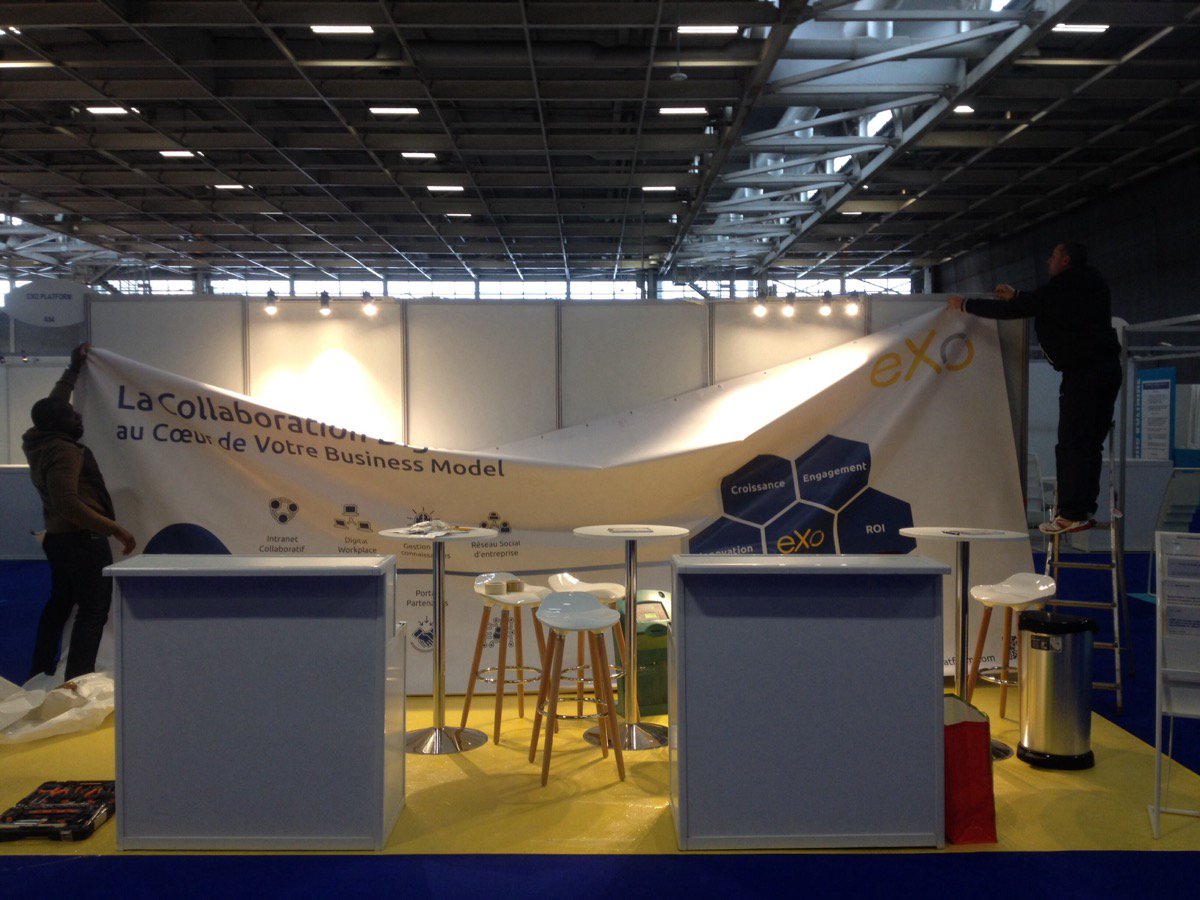 eXoPlatform's tweet photo. Le stand A54 is loading @SalonIntranetRS #CollaborationDigitale #SalonRSE 🤓
➡Venez découvrir! A partir de 14h https://t.co/GTFTcBxY0d