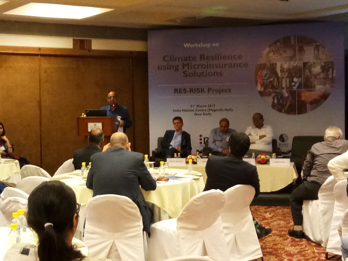 MicroInsuranceA's tweet photo. Ashok Singha MD CEO CTRAN discussing #climaterisk &amp;agri. in the Indian context at Workshop on Climate Resilience using Microinsurance Sol. https://t.co/txgwknWaWQ