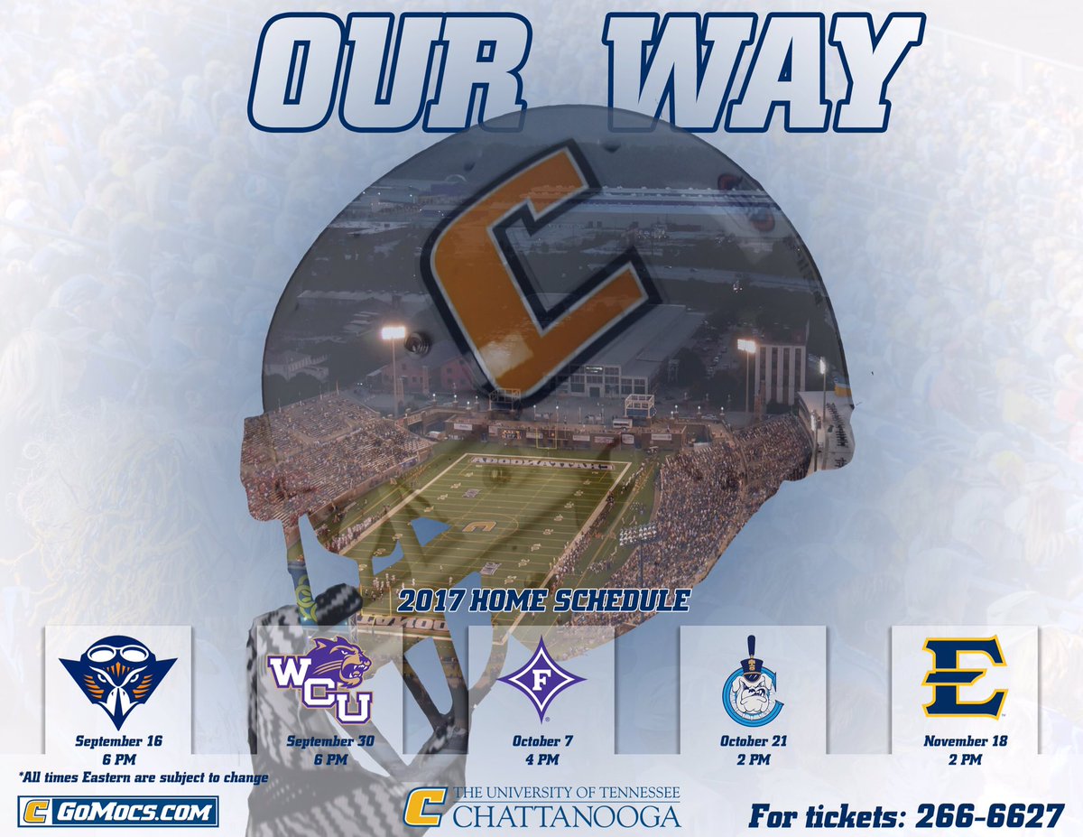 Pick up your <a href="/GoMocsFB/">Chattanooga Football</a> Spring Game poster on April 8th and get it signed after the game by the whole team #GoMocs #OurWay
