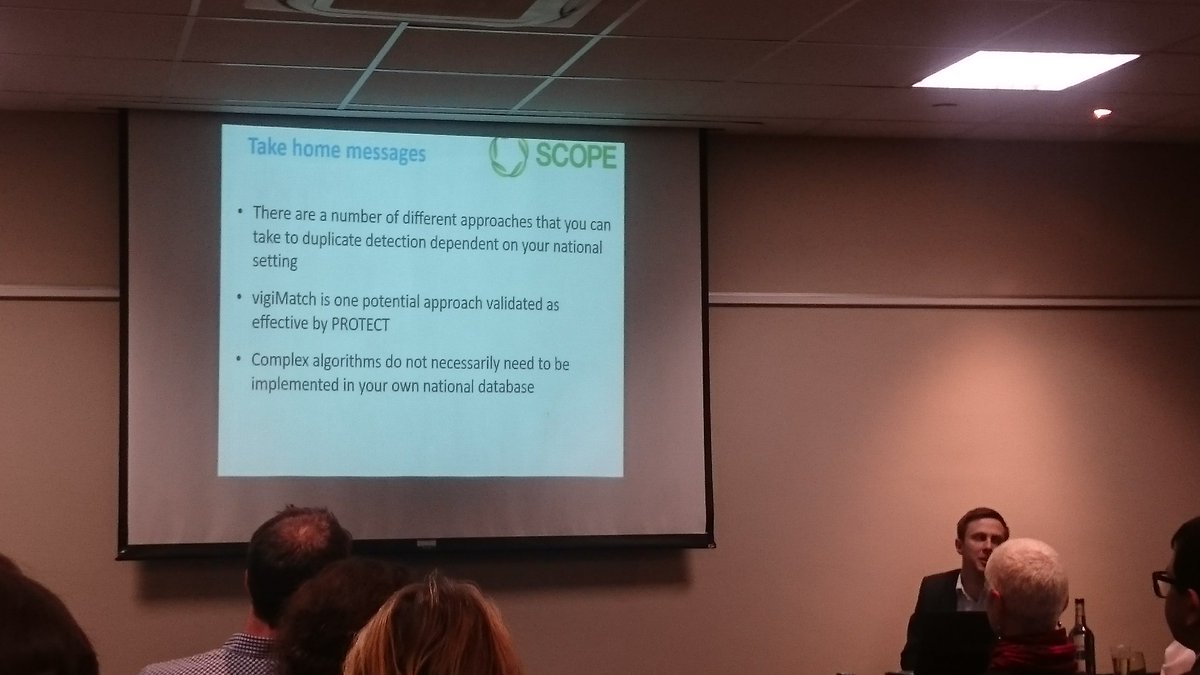 EU_SCOPE's tweet image. Phil Tregunno @MHRAgovuk describes #pharmacovigilance #duplicatedetection approaches & work from @PROTECT_BR #vigiMatch #SCOPEJointAction