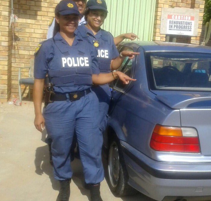 SAPoliceService's tweet photo. #sapsEC PE: Trio arrested within minutes after allegedly committing a house robbery in Bloemendal today. Stolen goods incl vehicle seized ME https://t.co/yFLZ1h5htl