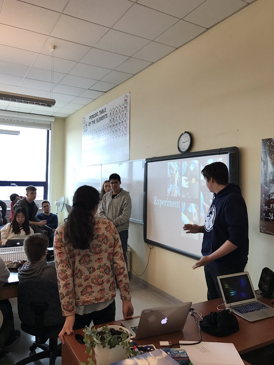 nansen_hickie's tweet image. Gr11 #IBScience students present their chocolate findings @ASWWarsaw