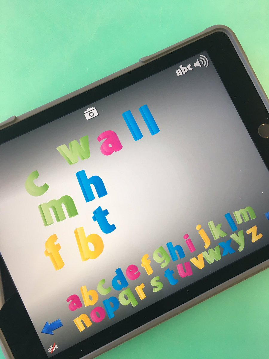 KariAddington's tweet photo. Making words with the Magnetic Letters app #1stgrade #highfrequencychunks #wordwork https://t.co/KLvqSLsJbu