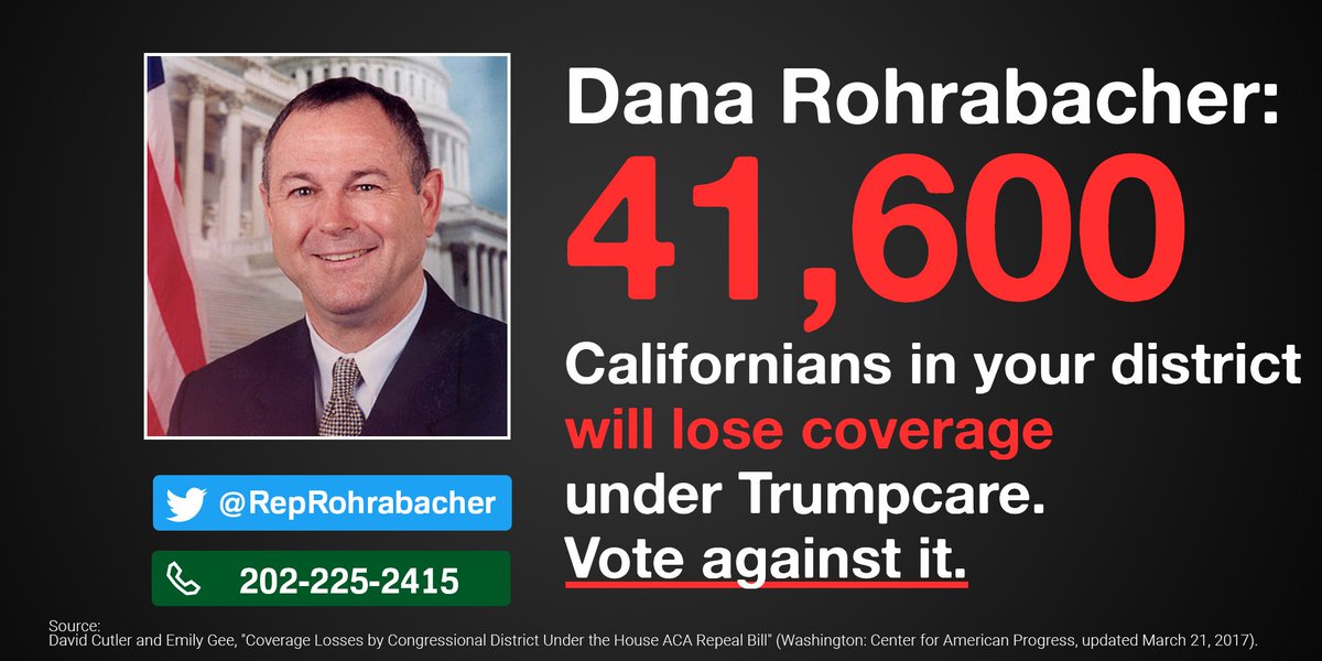 Social_CC's tweet photo. .@RepRohrabacher, 41,600 of your constituents would lose coverage under Trumpcare. Oppose it! #ResistTrumpcare https://t.co/oSts6FpkjT