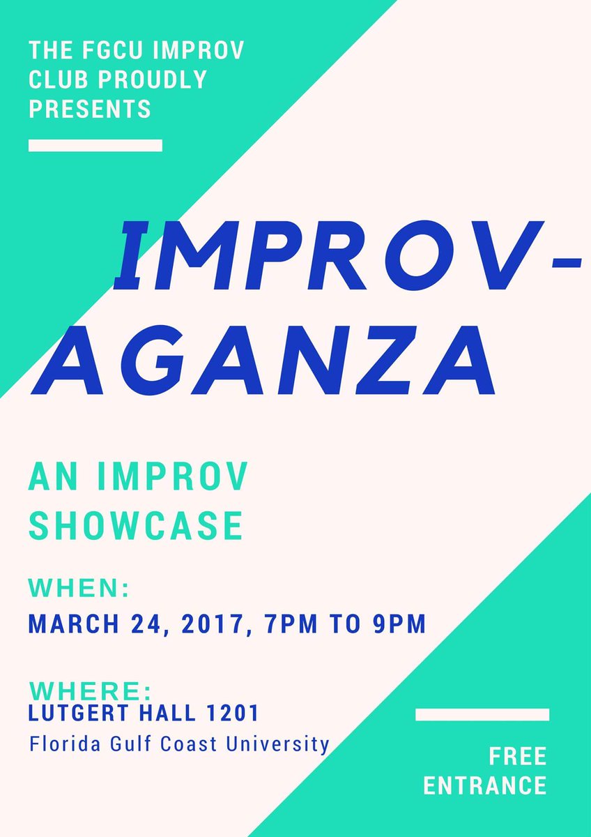 fgcuimprov's tweet photo. Improvaganza is THIS FRIDAY! Don't miss out! https://t.co/DwU3ri0BK9