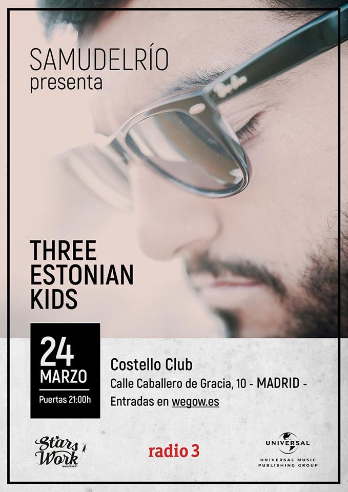 wegowES's tweet photo. Este viernes estará en #Madrid @_samudelrio_ con #ThreeEstonianKids . Entradas en @wegowes https://t.co/aHwc8t4PyV 🙂🎉 https://t.co/HjjLNAm9SU