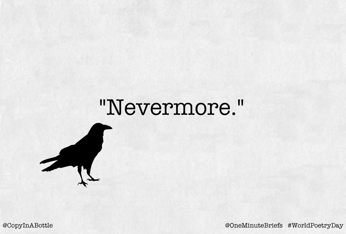 copyinabottle's tweet photo. Utter Poe @OneMinuteBriefs #WorldPoetryDay https://t.co/CgXkzxrnnJ