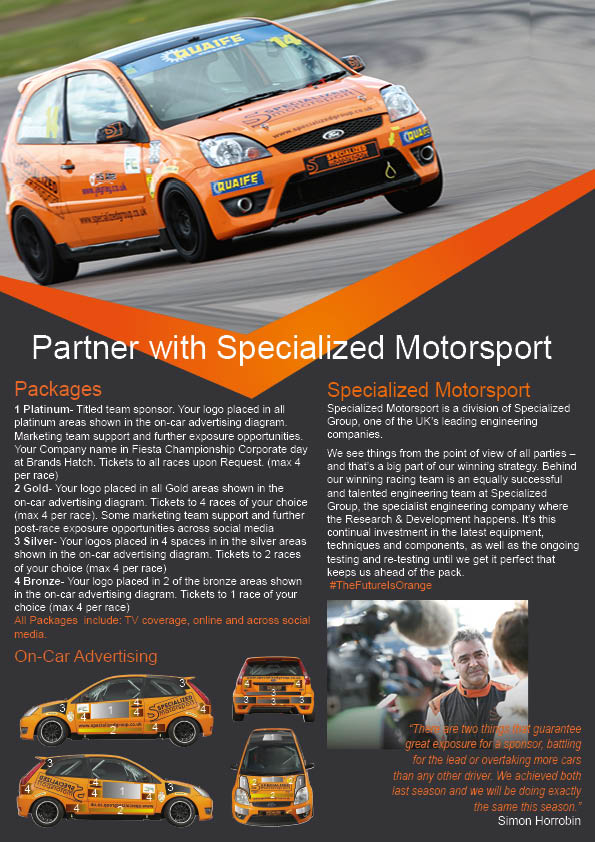 Partner with Specialized Motorsport! #TheFutureIsOrange  #SpecializedMotorsport