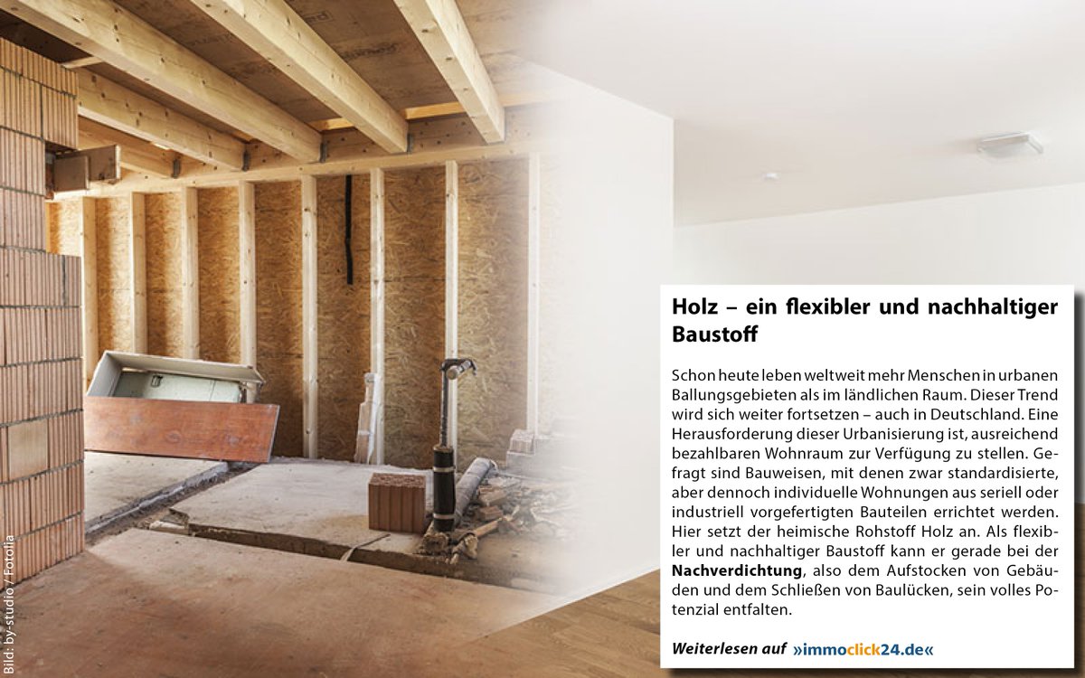 immoclick24's tweet photo. Nachverdichtung mit Holz - nachhaltig und flexibel. Insbesondere Aufstockung könnte bezahlbaren Wohnraum schaffen / https://t.co/xSAzTVKE1P https://t.co/rvmqwGn7fm