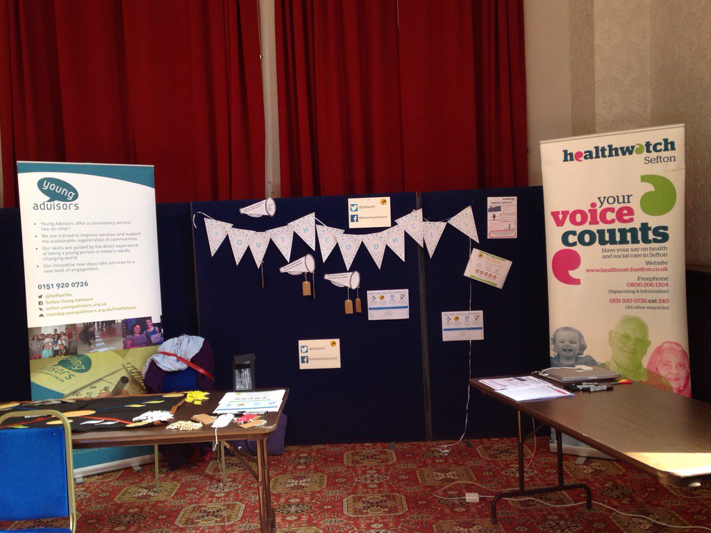 All set up at youth mental health event #happinessisaninsidejob