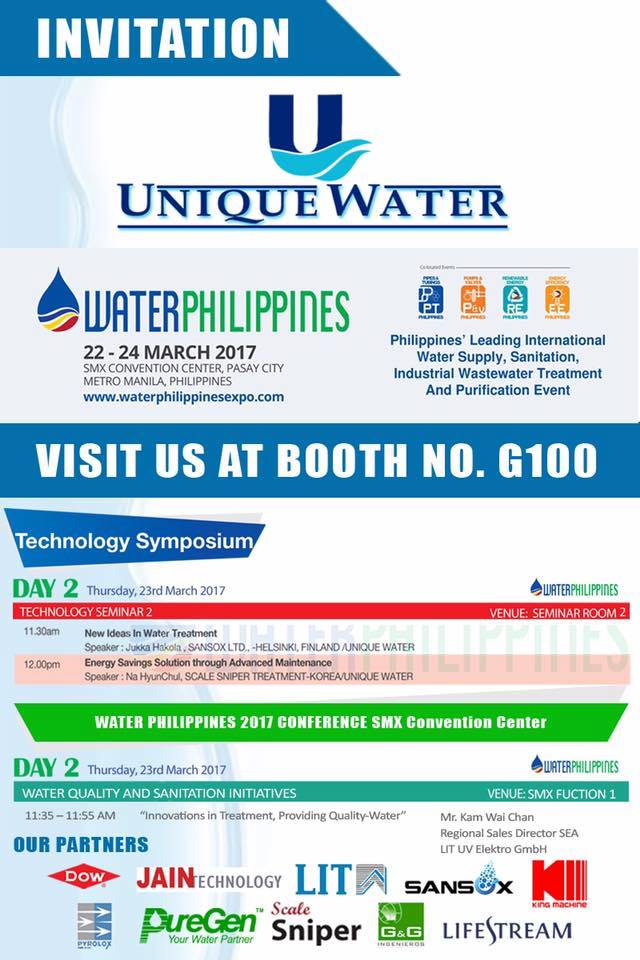 One more day to @waterphilshow Find us in booth G100 together with Unique water to learn about our innovative technology #water #oxygen