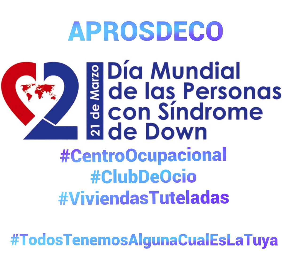 Feliz dia mundial del #SindromeDeDown #Aprosdeco #TodosTenemosAlgunaCualEsLaTuya