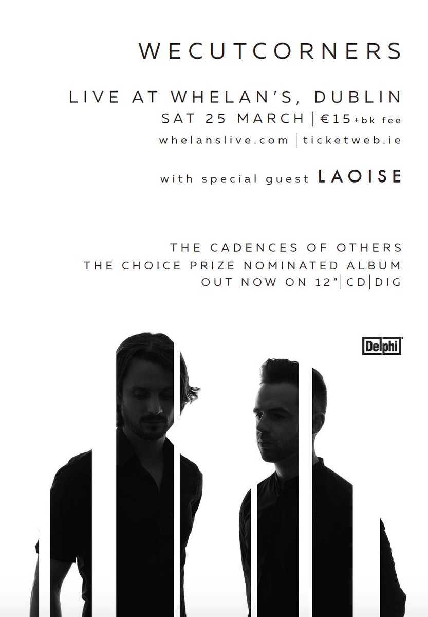 We’re giving away a couple of double passes to our gig in <a href="/whelanslive/">Whelan's</a> next Saturday, March 25th.

Simply RT to enter. Bon chance! 

wcc xx