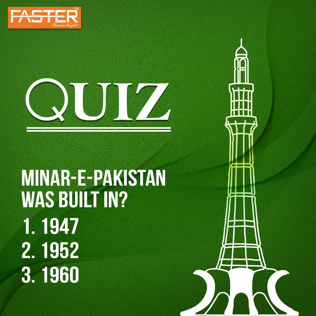 fasterpakistani's tweet photo. 23rd March,1940.
A Day To Remember!
Answer The Quiz & Win!
#Pakistanday
#Fasterpakistan https://t.co/2GHJSkRvnf