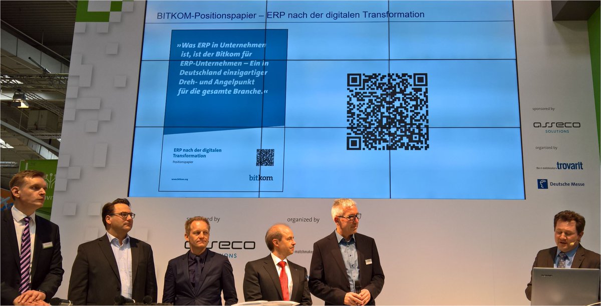 #cebit2017 #ERP #Digitaletransformation Positionspapier <a href="/Bitkom/">Bitkom</a> <a href="/MicrosoftDE/">Microsoft Germany</a> @gusgroup <a href="/proALPHA/">proALPHA</a> <a href="/PSIAG/">PSI Software SE</a> <a href="/SAPdach/">SAP D-A-CH</a> 
tiny.cc/bitkom-ERP