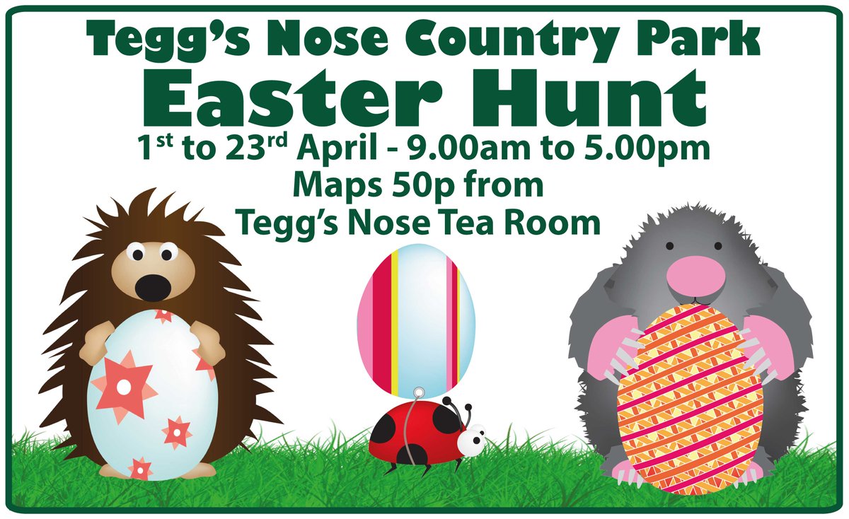 Tegg's Nose Easter Hunt - 1st to 23rd of April. Ranger Martin’s Easter Eggs have been stolen! Find the names of the culprits around the park