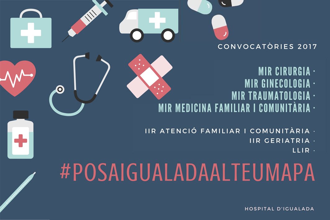 Hospitaligd's tweet photo. 22 de març PORTES OBERTES PER A FUTURS #RESIDENTS
#posaIgualadaalteumapa #MIR #MIR2017 #IIR #LLIR #formacióCSA
https://t.co/tguGJpxhgy https://t.co/pgxoWCSAJV