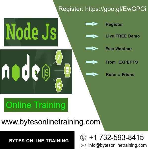 bytesonline's tweet photo. Get Our Industry Leading #NodeJS Online Training FREE #DEMO
Register: https://t.co/oBd3NlO2ov
#BytesOnlineTraining
https://t.co/bNF20CuArW https://t.co/gOcFDRstpC