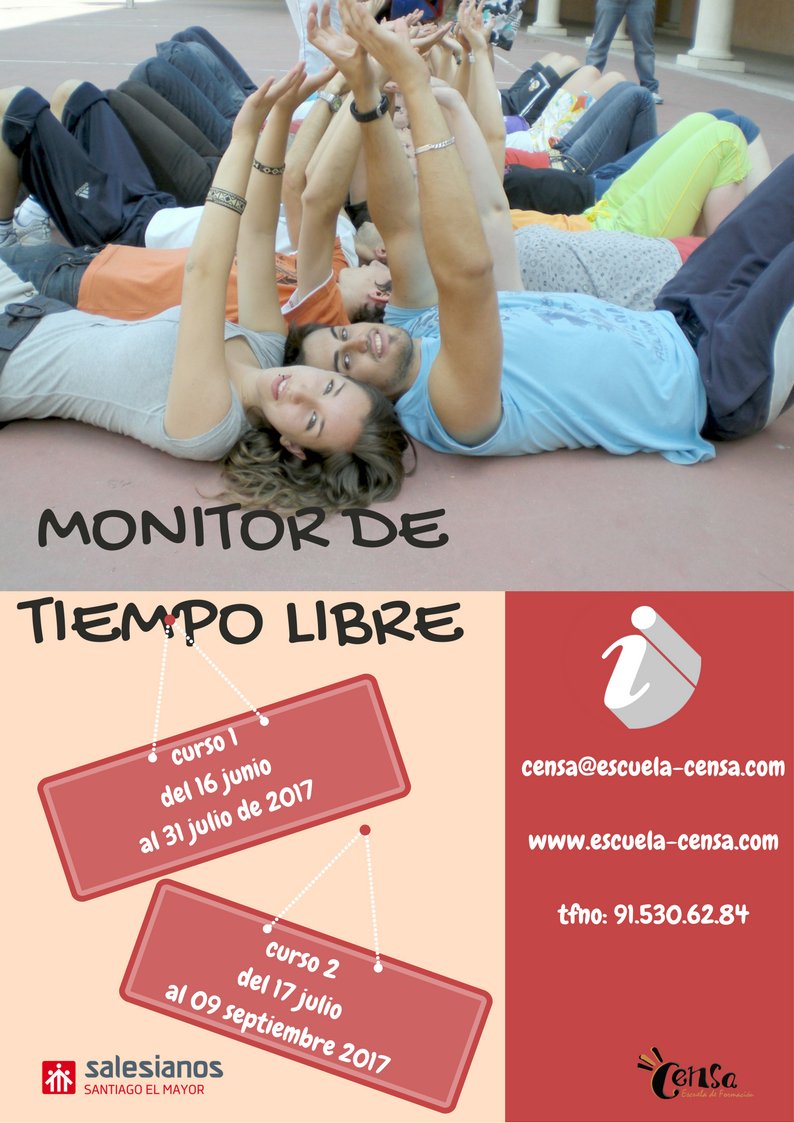 ESCUELA_CENSA's tweet photo. CURSOS DE MONITOR DE TIEMPO LIBRE PARA VERANO, CONSULTA FECHAS CONCRETAS https://t.co/GBjEUT5iOl