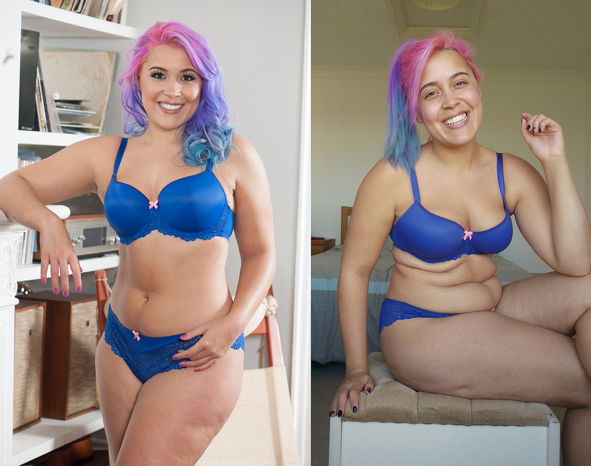 curvykate's tweet photo. We teamed up with @BodyPosiPanda_ to reveal the truth behind lingerie photoshoots. Read the blog to find out more: https://t.co/QaSLAW3VE4 https://t.co/JFNUCxt6nm