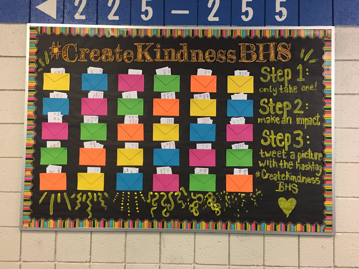 brandonlinkcrew's tweet photo. Find this board outside of the library to create kindness! #createkindnessBHS https://t.co/MbPi5FXLa0