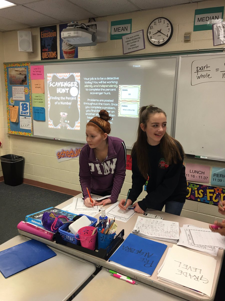 MrsLevesqueMath's tweet image. Percent proportion scavenger hunt on this lovely Tuesday morning! #grade7math @PlvComSchools #studentcenteredlearning
