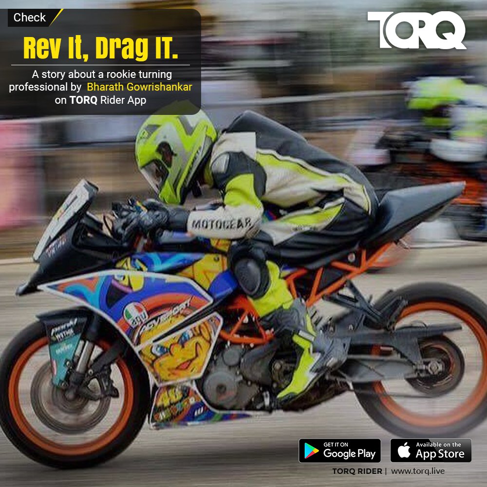 torqriders's tweet photo. Check 'Rev It. Drag It.' story by Bharath on TORQ Rider App! Download the #TorqRiderApp, https://t.co/4wIxtMYlQu & https://t.co/JCXZUrue60. https://t.co/R65IO075qS