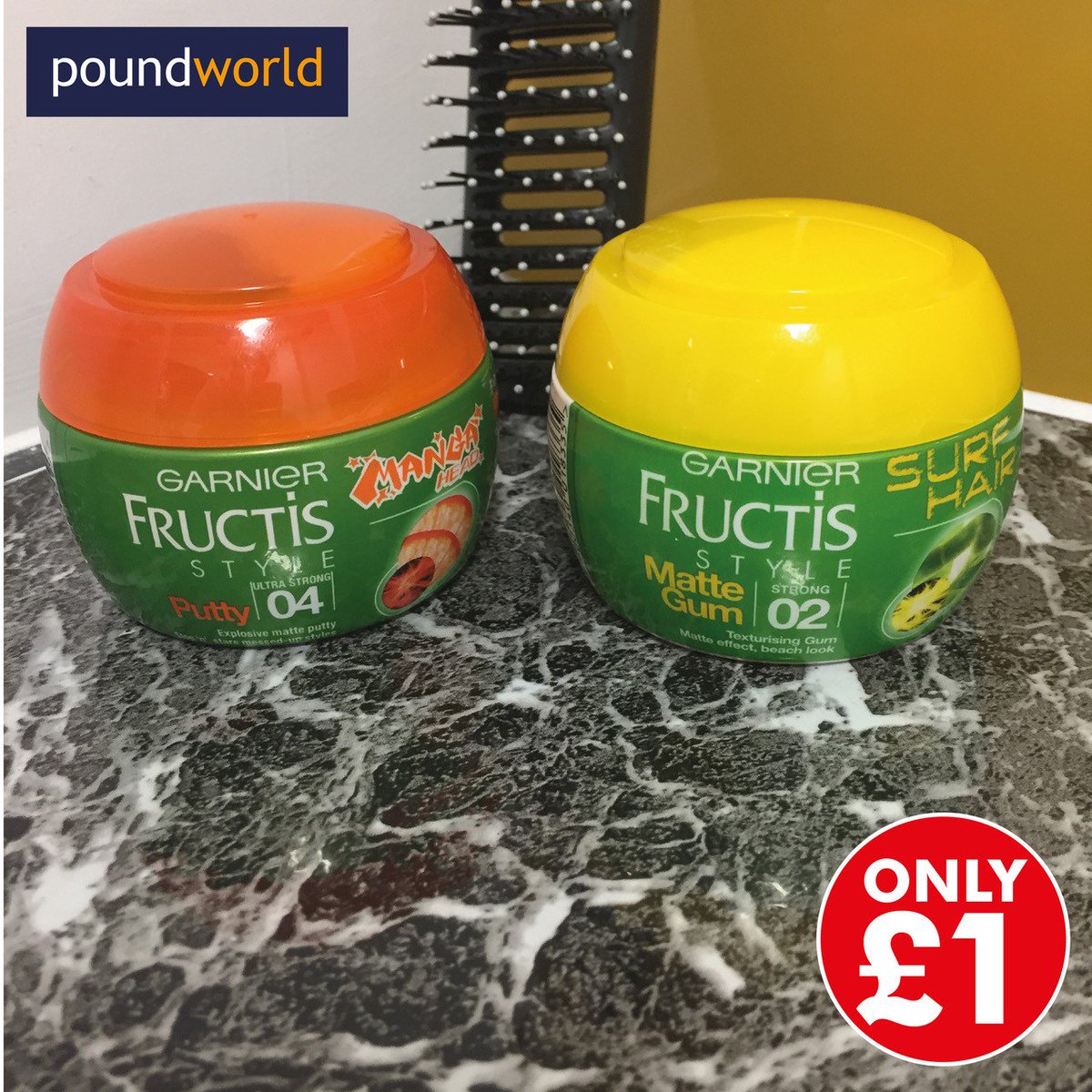 tuin Optimaal dennenboom Poundworld on Twitter: "Here's a deal - #Fructis Style Putty (Manga Head)  and Matte Gum (Surf Hair) for ONLY £1 - this is currently THREE TIMES the  price elsewhere. https://t.co/HMAbDZZt2i" / Twitter