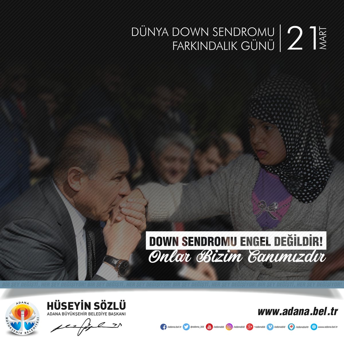 Down sendromu engel değildir! 21 Mart Dünya #DownSendromu farkındalık günü kutlu olsun.