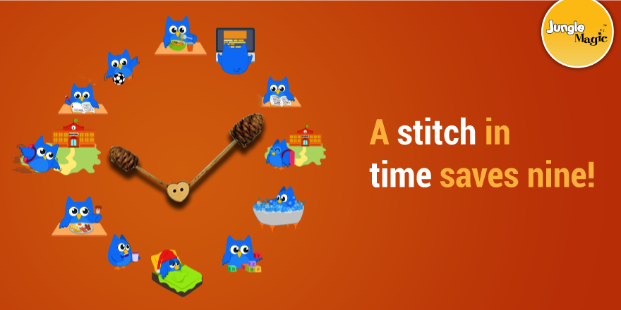 Jungle_Magic's tweet photo. How to organize kids? Create a colorful wall clock with different activities mentioned on it as per the timing to recognize their timetable. https://t.co/1pGeix98IF