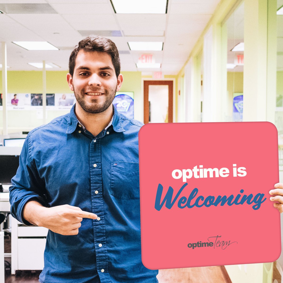 optimeUSA's tweet photo. "If I described @OptimeUSA in one word...Welcoming."
Andres Vazquez, Marketing Support
#OptimeTeam
#Welcoming
#PresentAndEngaged https://t.co/WniMdxUyqQ