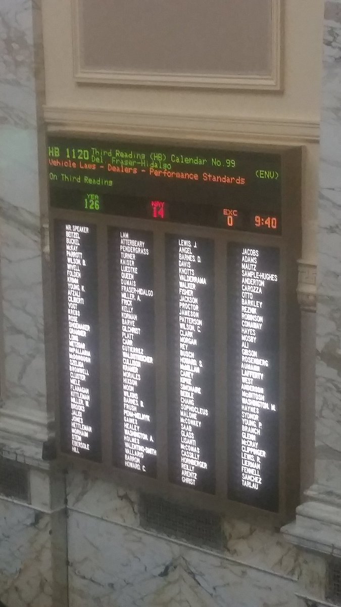 ConsumerAutoMD's tweet image. Special thanks to @fraserfor15 and @KumarBarve for leadership in getting HB 1120 through the House! #MDPolitics #MDGA17 #consumerprotection