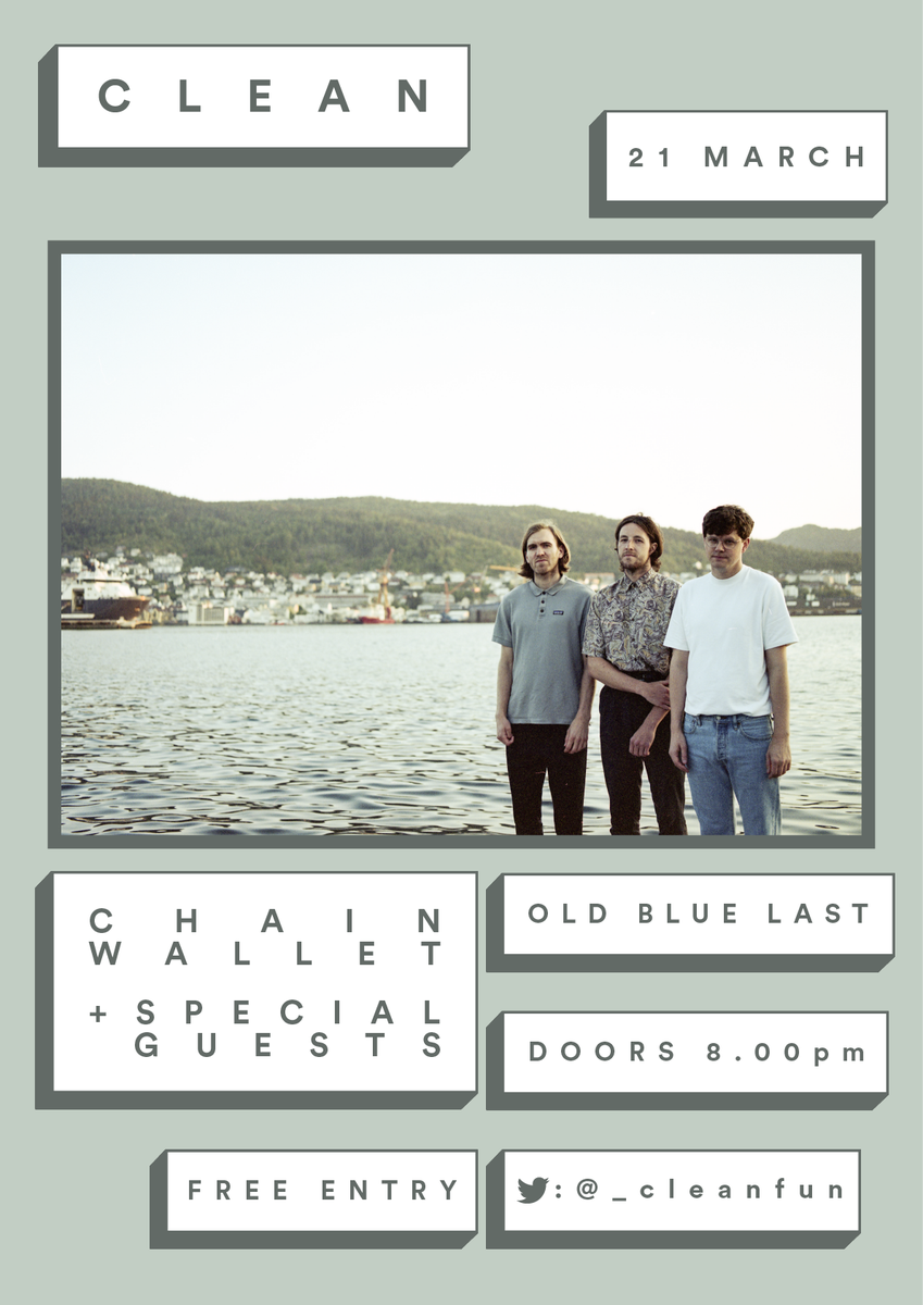 CLEAN (@_cleanfun) on Twitter photo you wont want 2 miss <a href="/chainwalletband/">Chain Wallet</a> + <a href="/Flyteband/">Flyte</a> at <a href="/theoldbluelast/">The Old Blue Last</a> tonight β free in and going to be excellent π you wont want 2 miss <a href="/chainwalletband/">Chain Wallet</a> + <a href="/Flyteband/">Flyte</a> at <a href="/theoldbluelast/">The Old Blue Last</a> tonight β free in and going to be excellent π