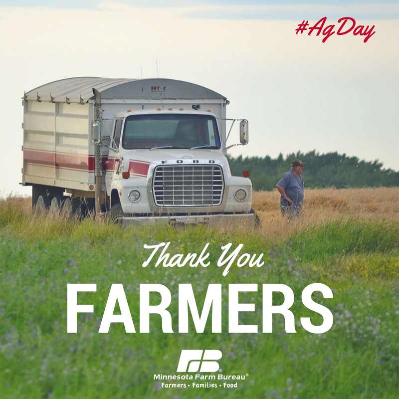 It's National Ag Day! Show your appreciation for the individuals that feed the world. Learn more by visiting agday.org #AgDay